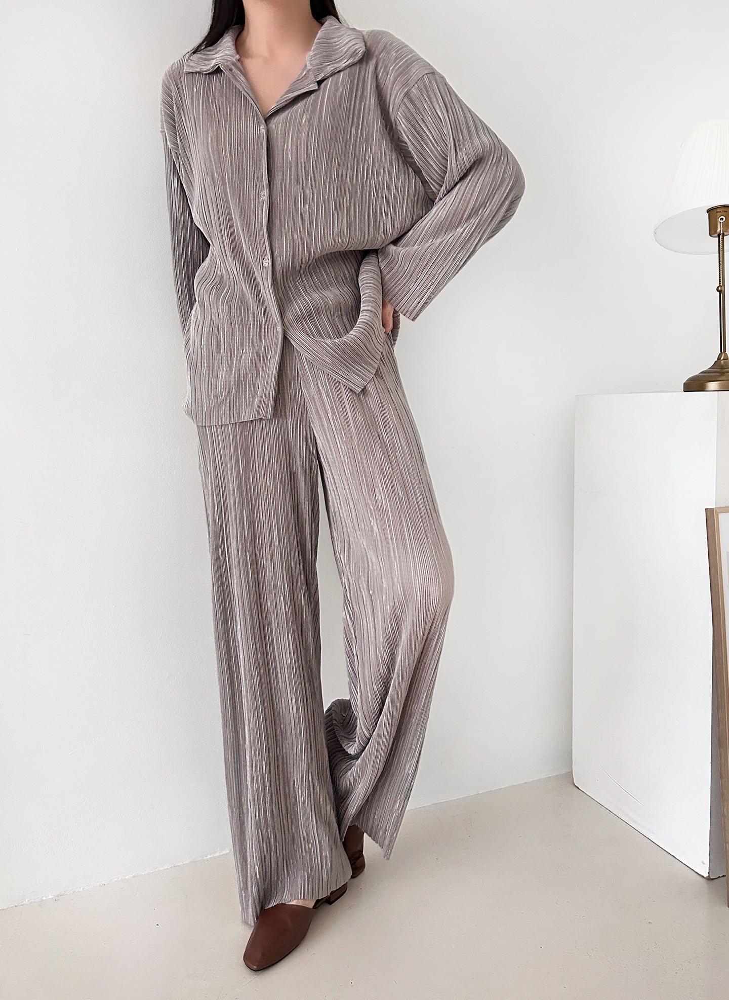 Wrinkle Shirt Set