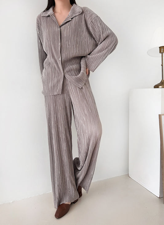 Wrinkle Shirt Set