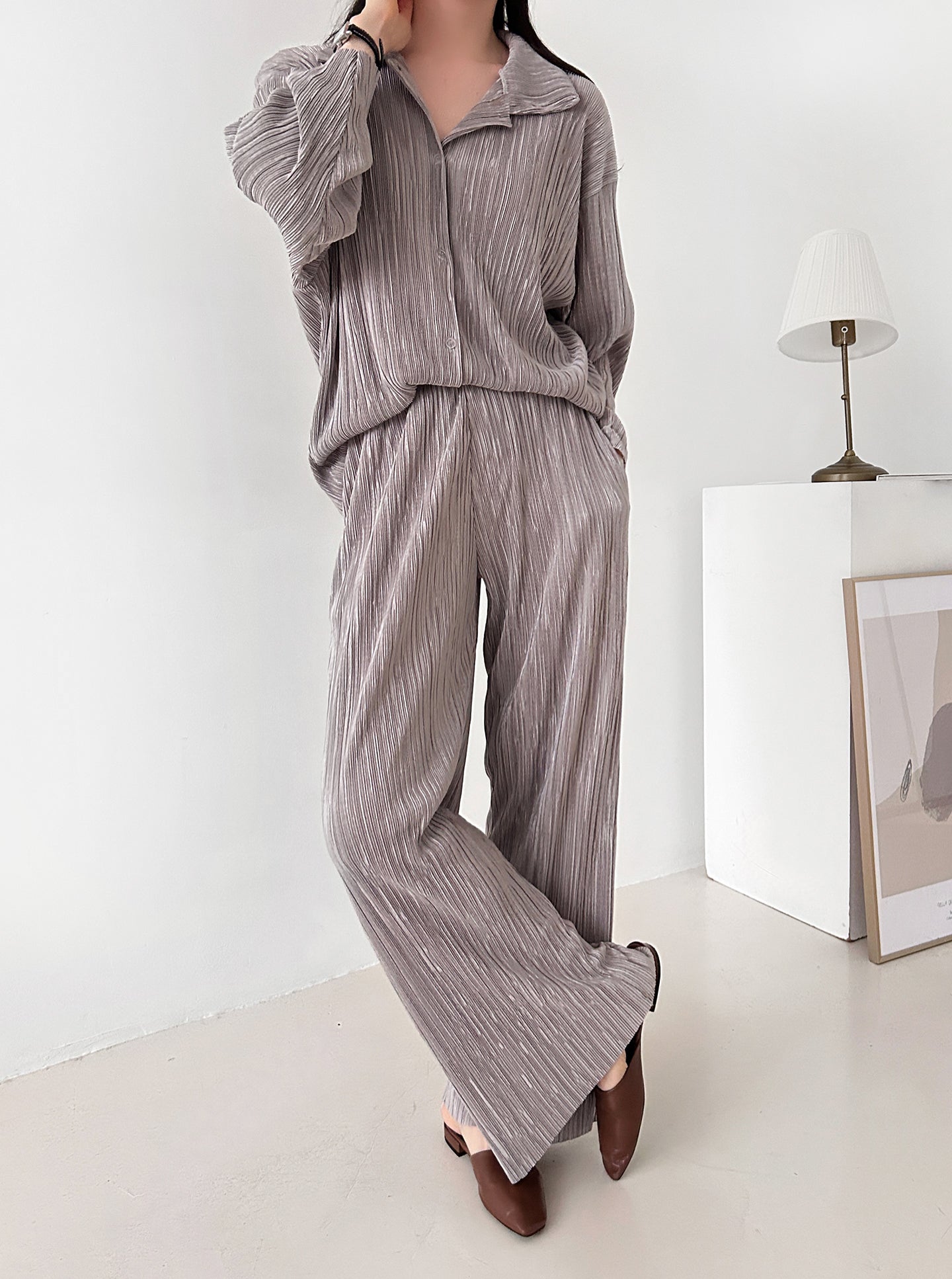 Wrinkle Shirt Set
