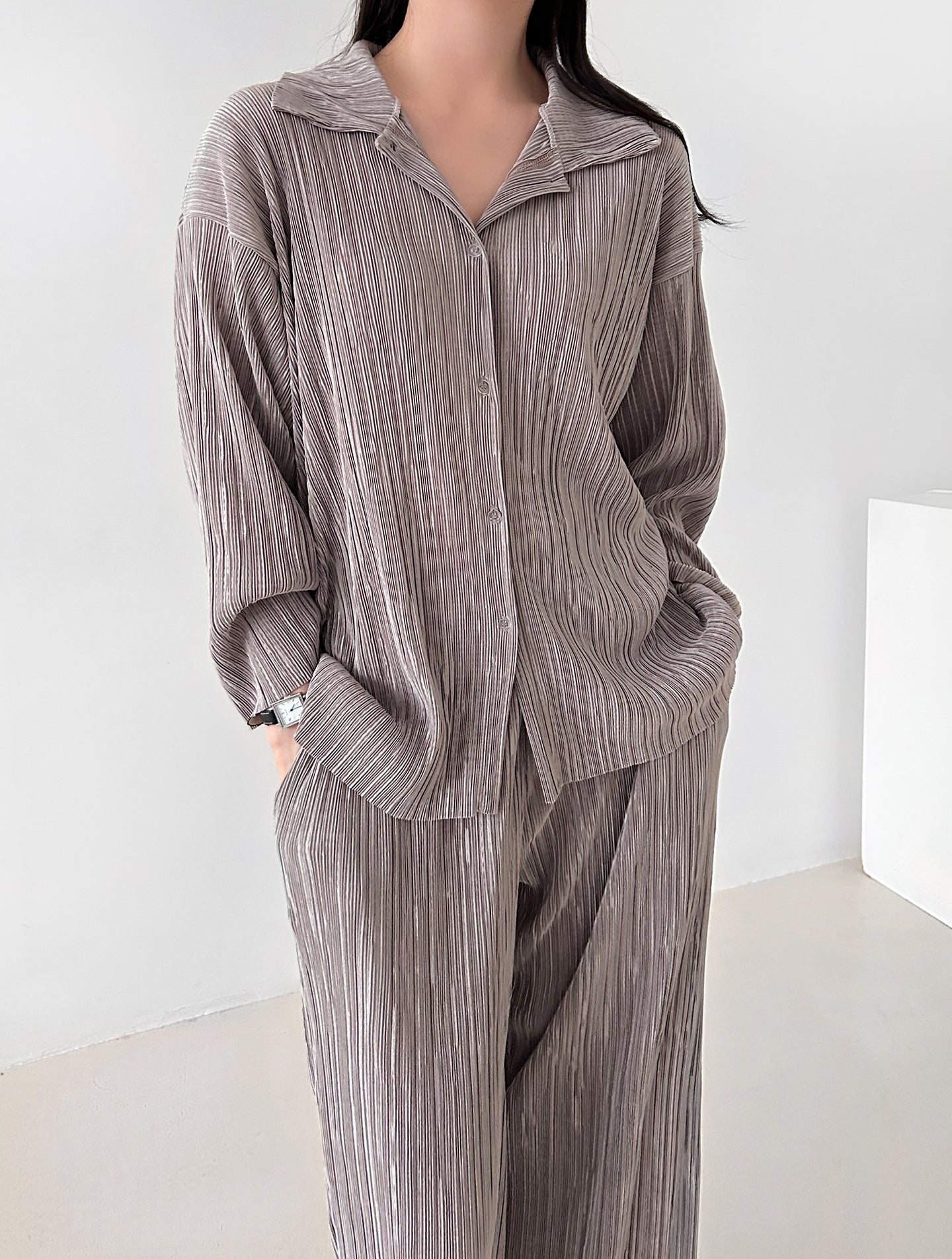 Wrinkle Shirt Set