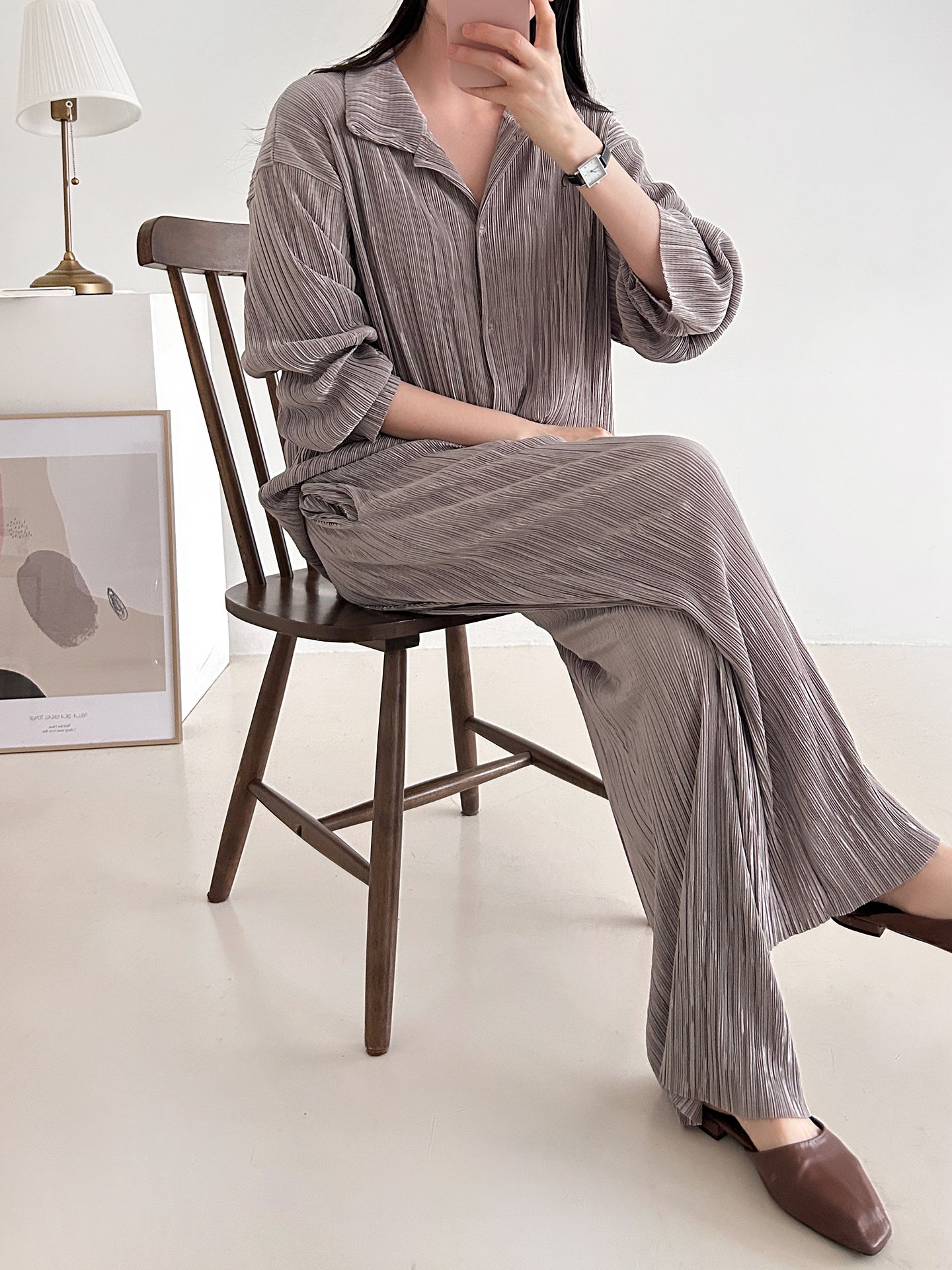 Wrinkle Shirt Set