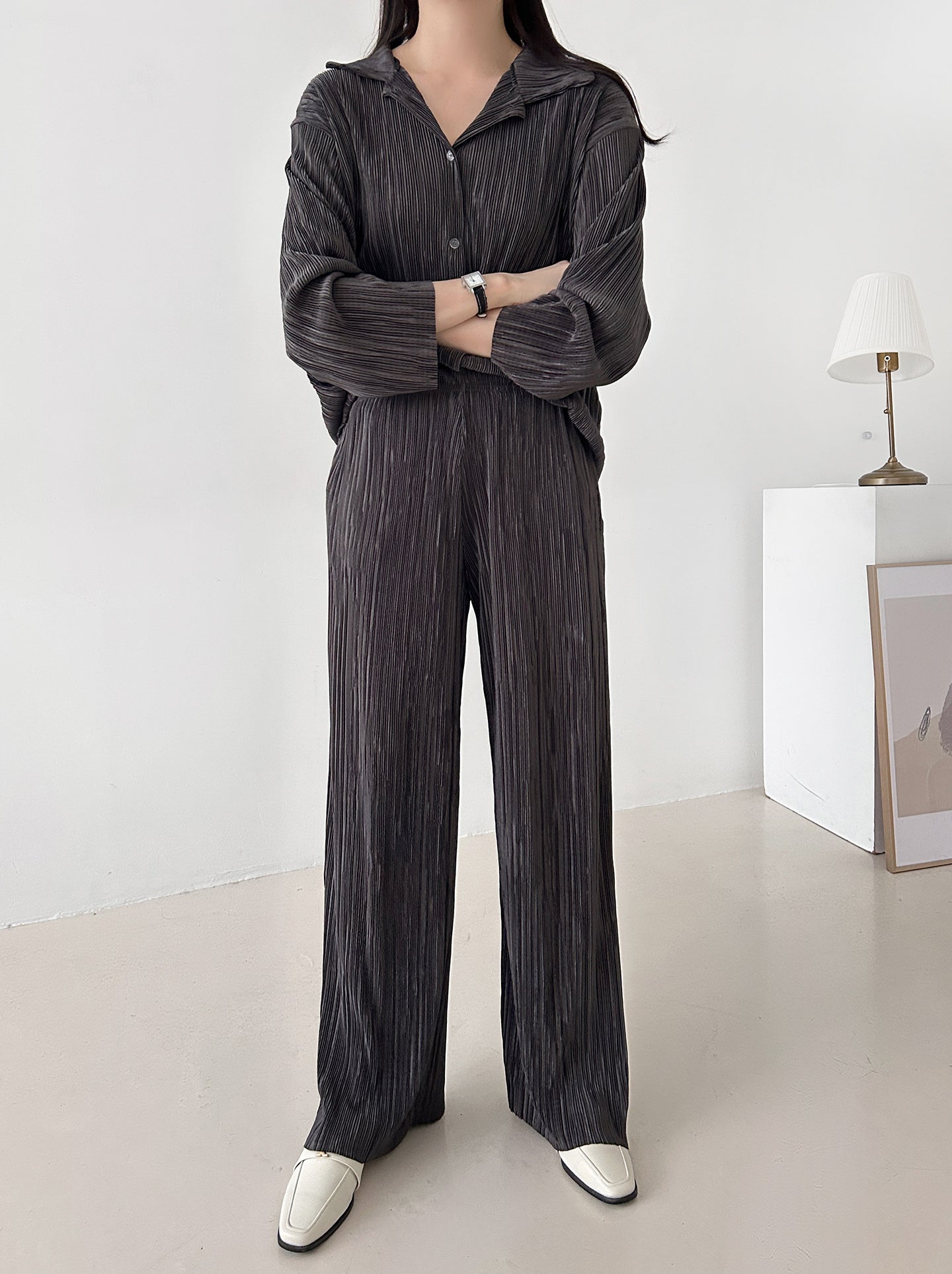 Wrinkle Shirt Set