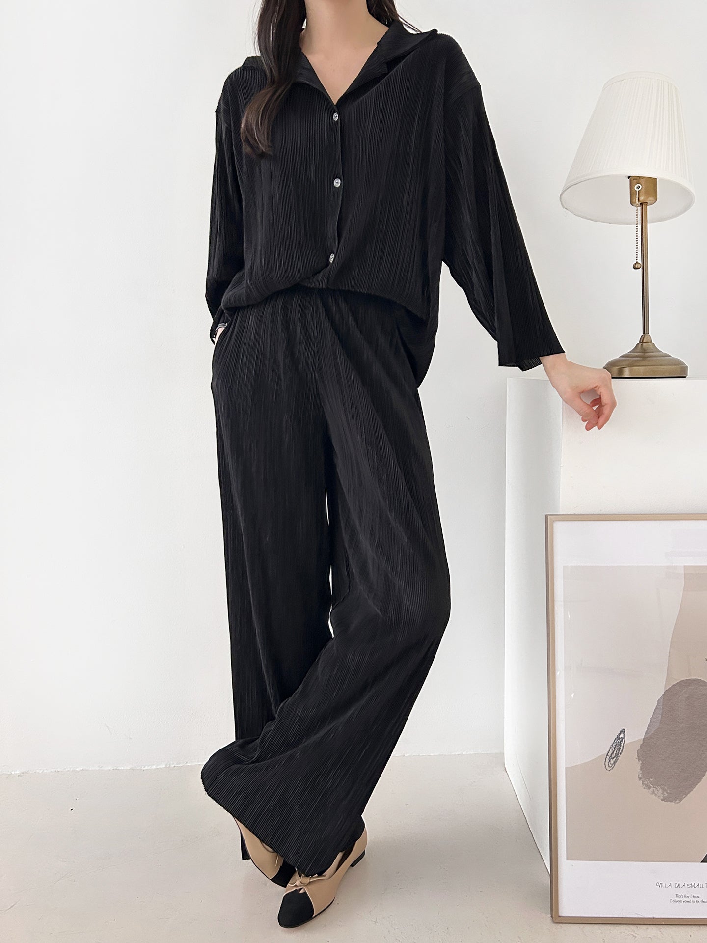 Wrinkle Shirt Set