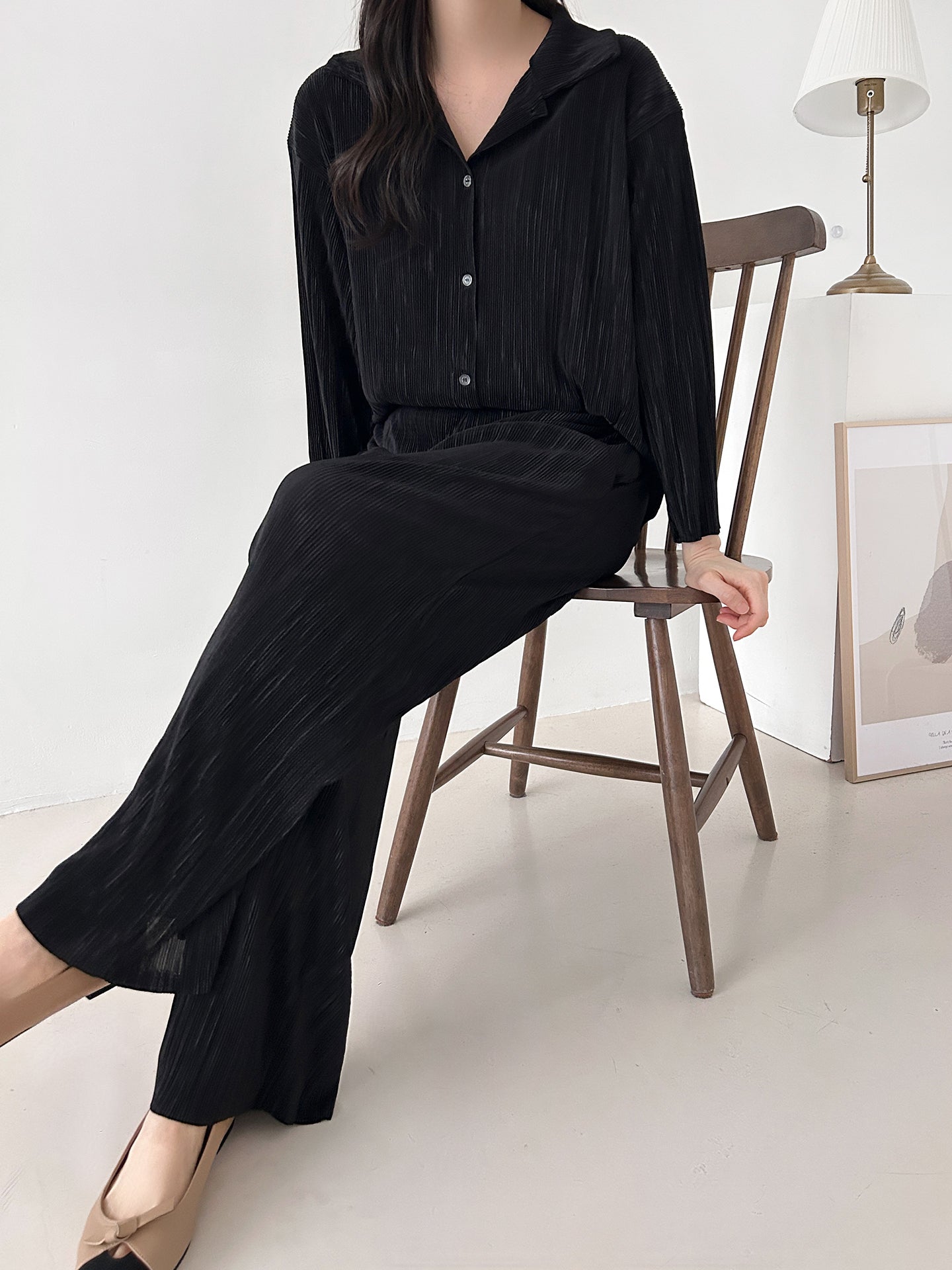 Wrinkle Shirt Set
