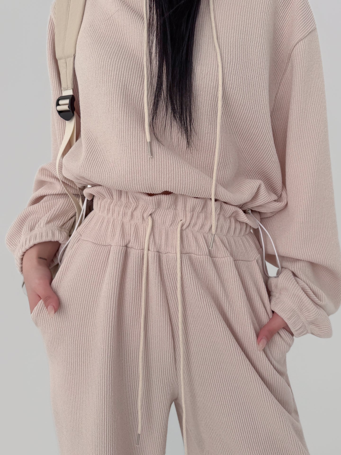 Crop Hoodie Set