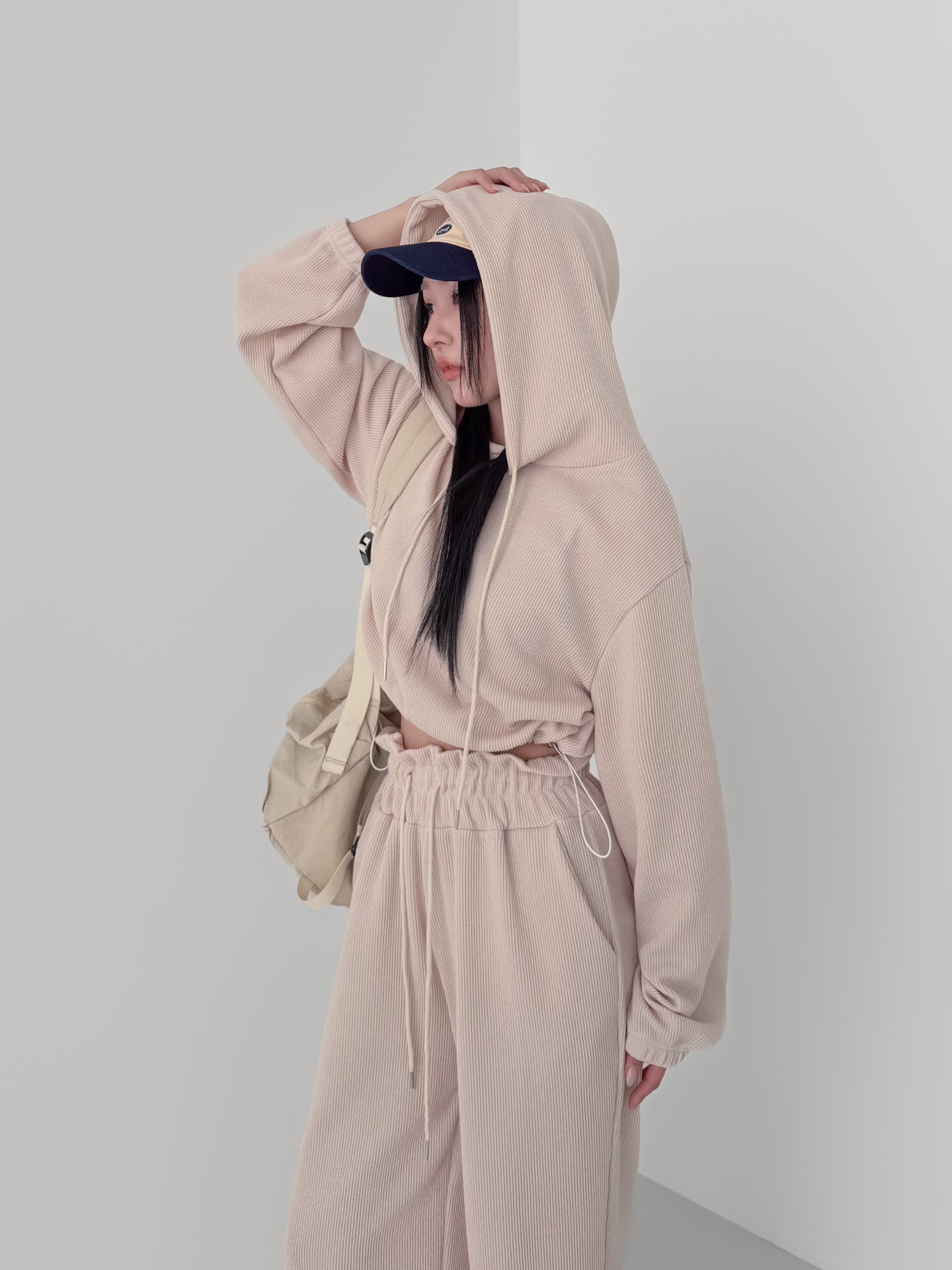 Crop Hoodie Set
