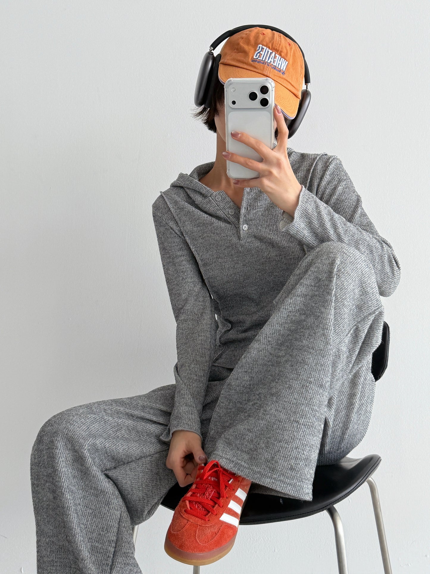 Time Button Hoodie Set