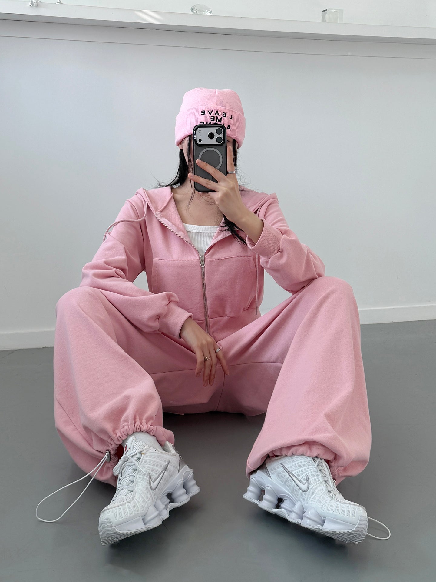 Joy Cropped Zip-up Hoodie Set