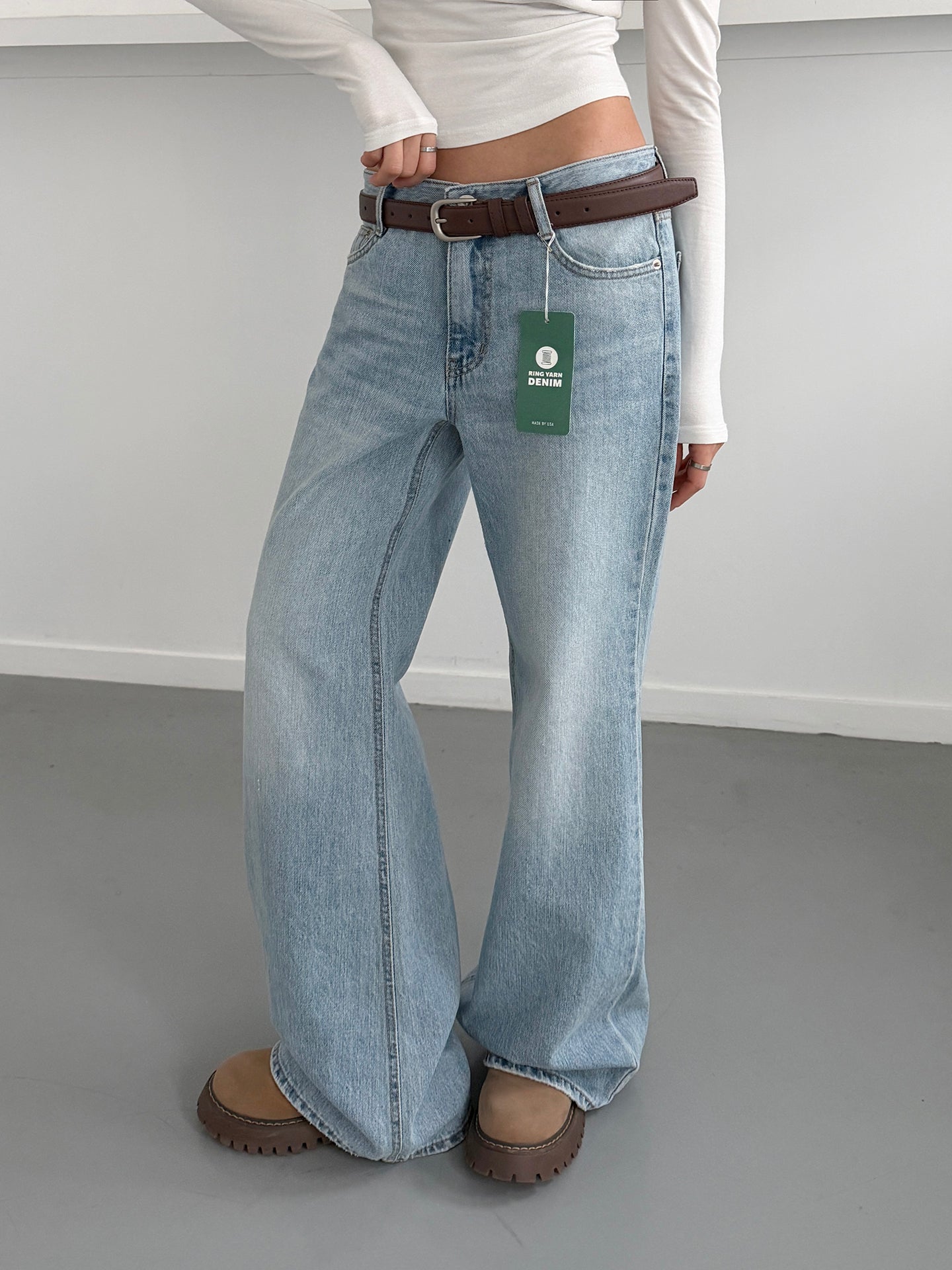 Low-rise Bootcut Denim Pants