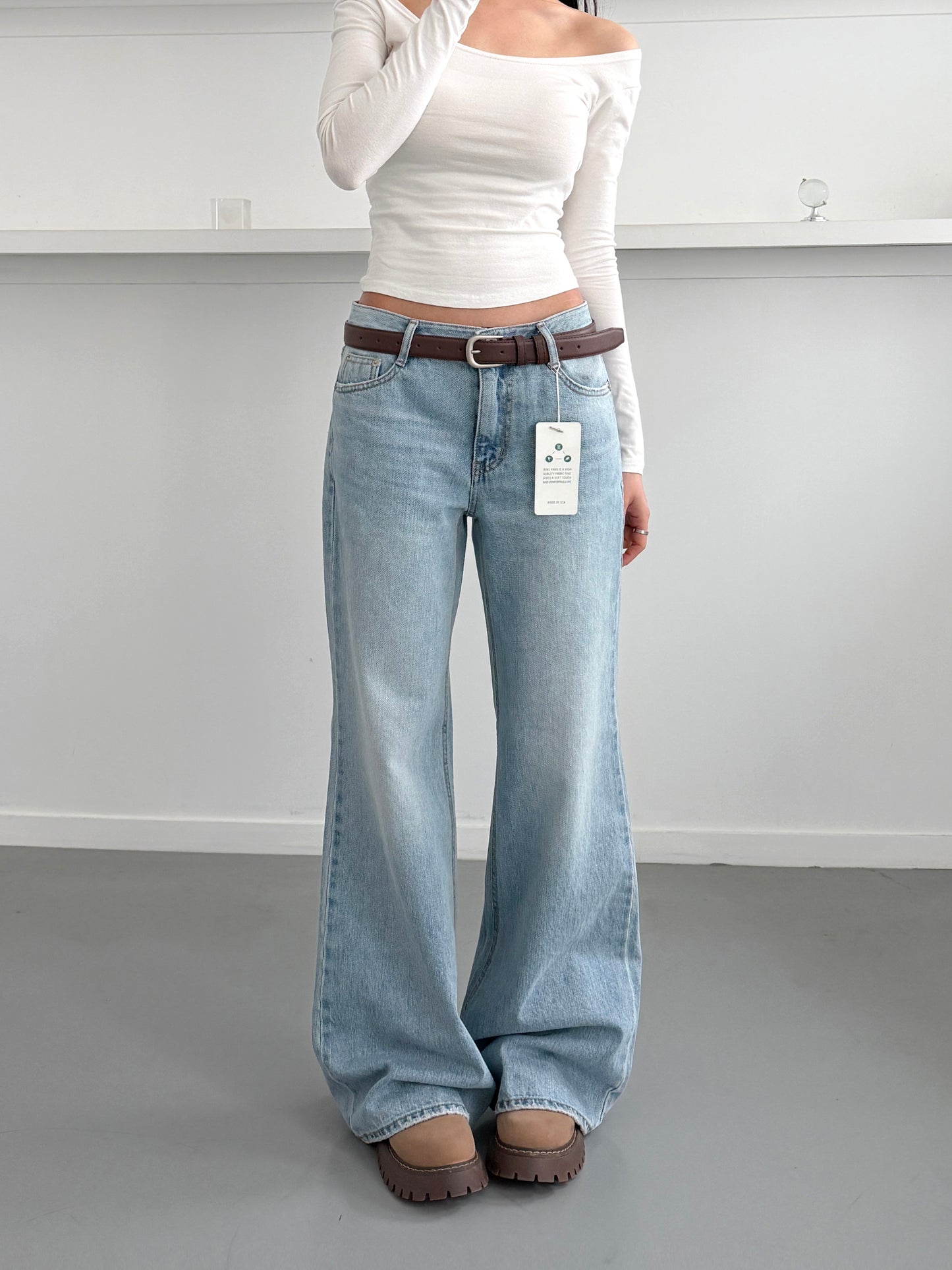 Low-rise Bootcut Denim Pants