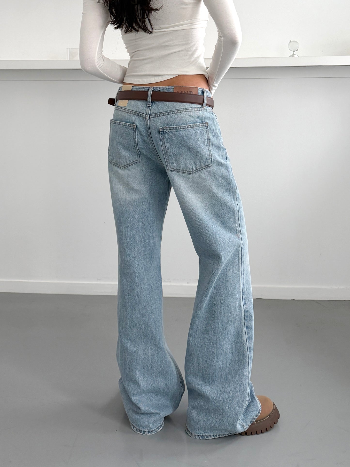 Low-rise Bootcut Denim Pants