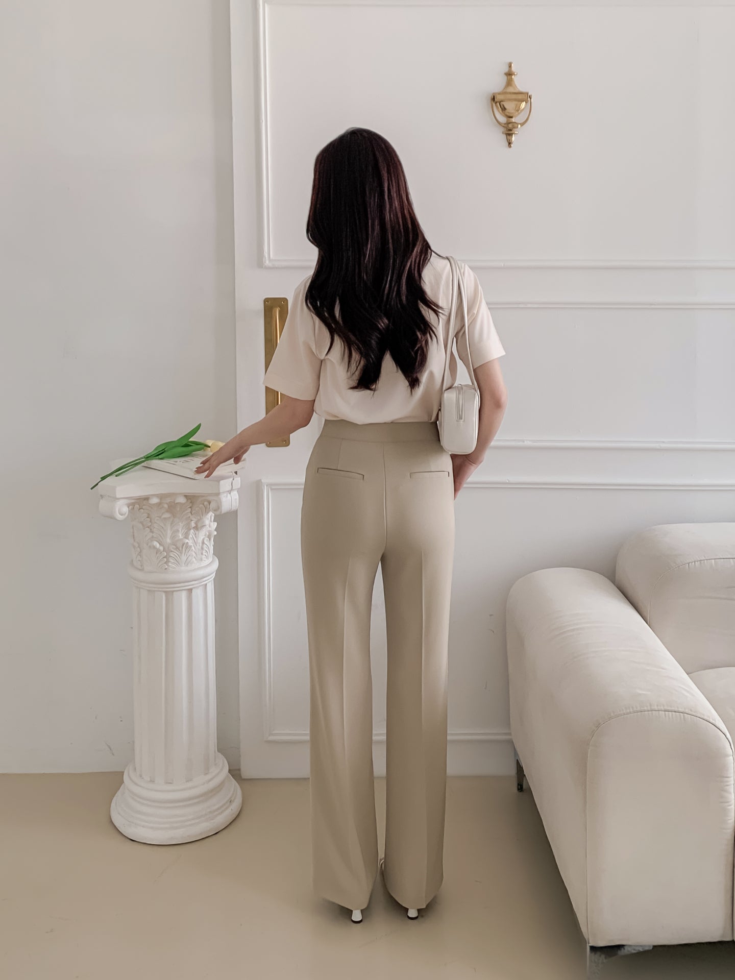 Office Straight Bootcut Slacks