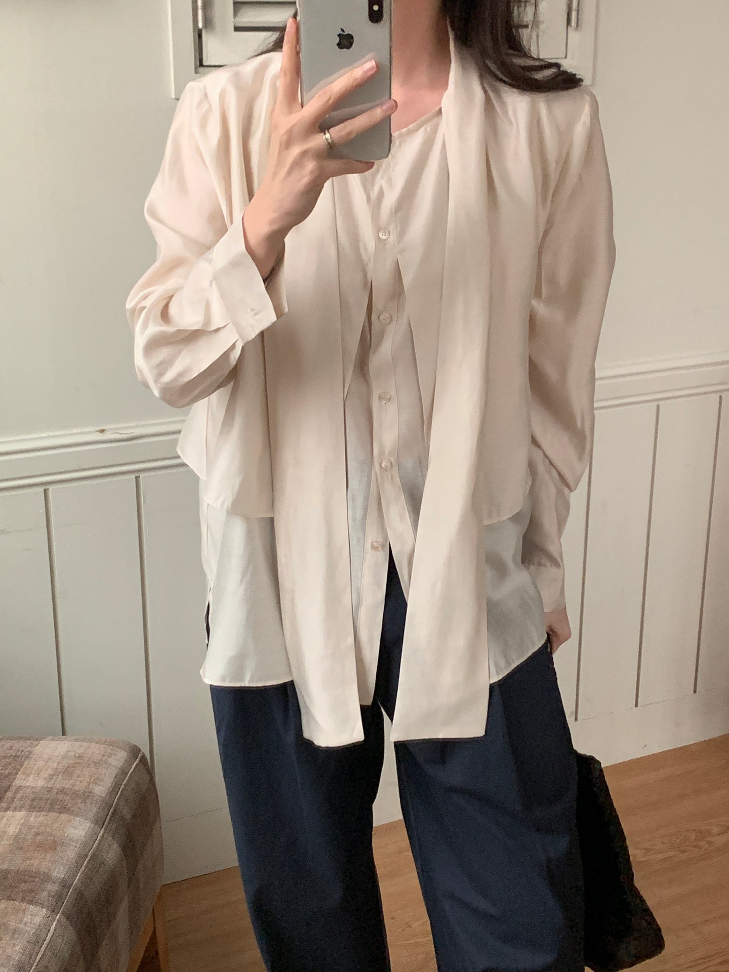 Ruffle Tie Blouse
