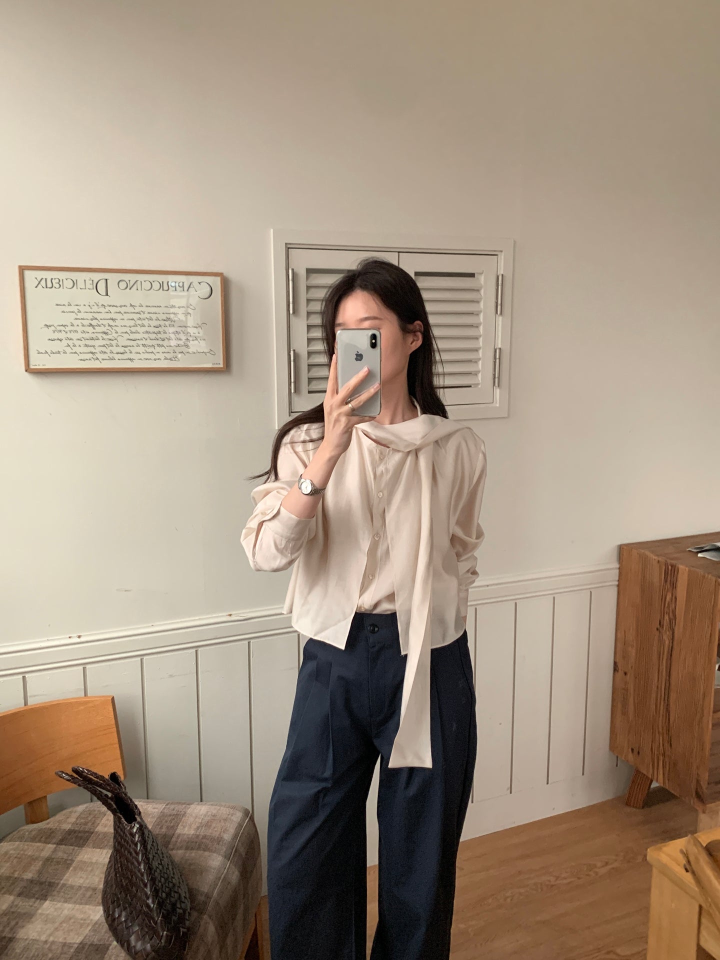Ruffle Tie Blouse