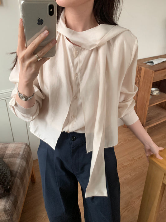 Ruffle Tie Blouse