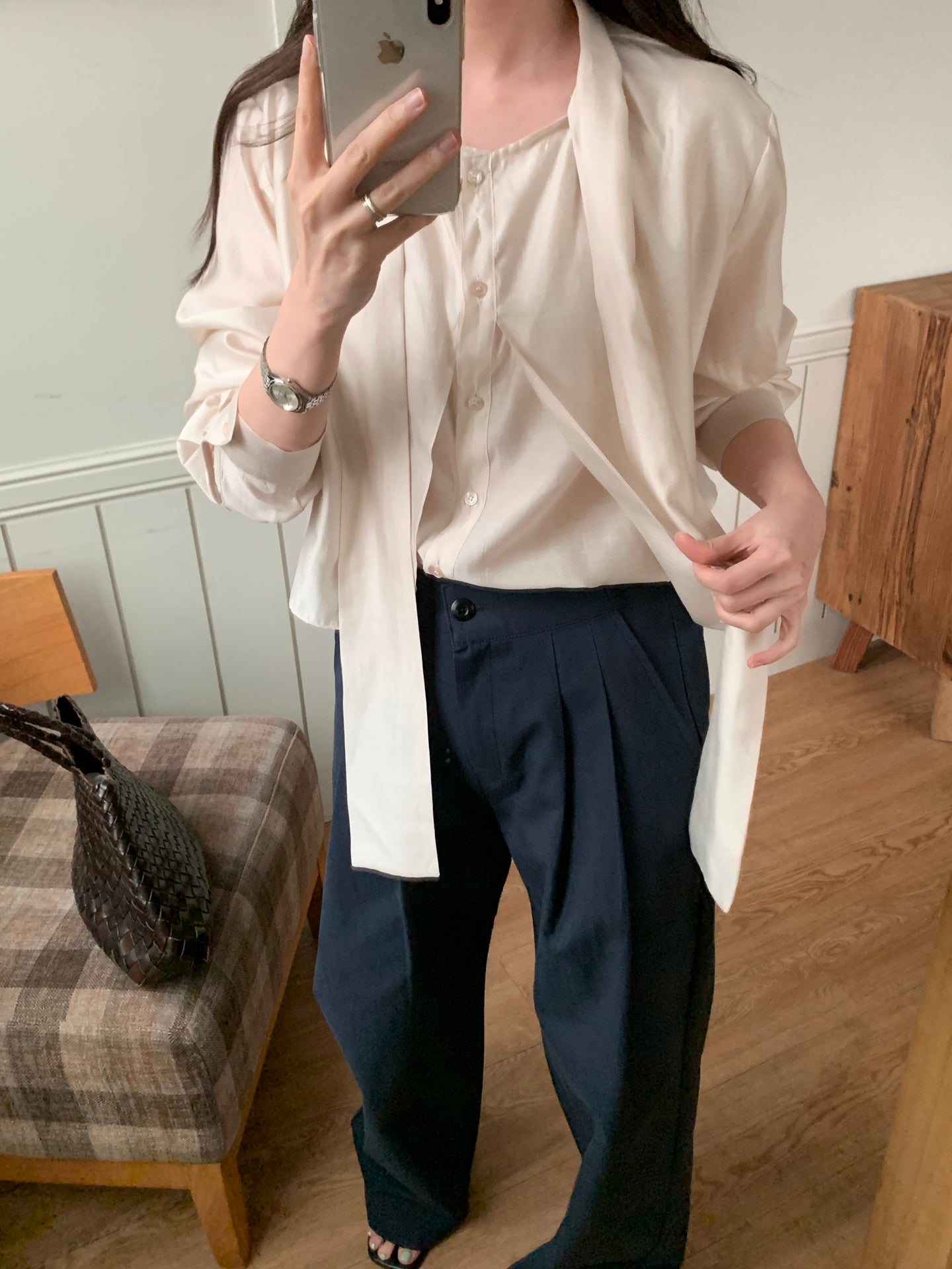 Ruffle Tie Blouse