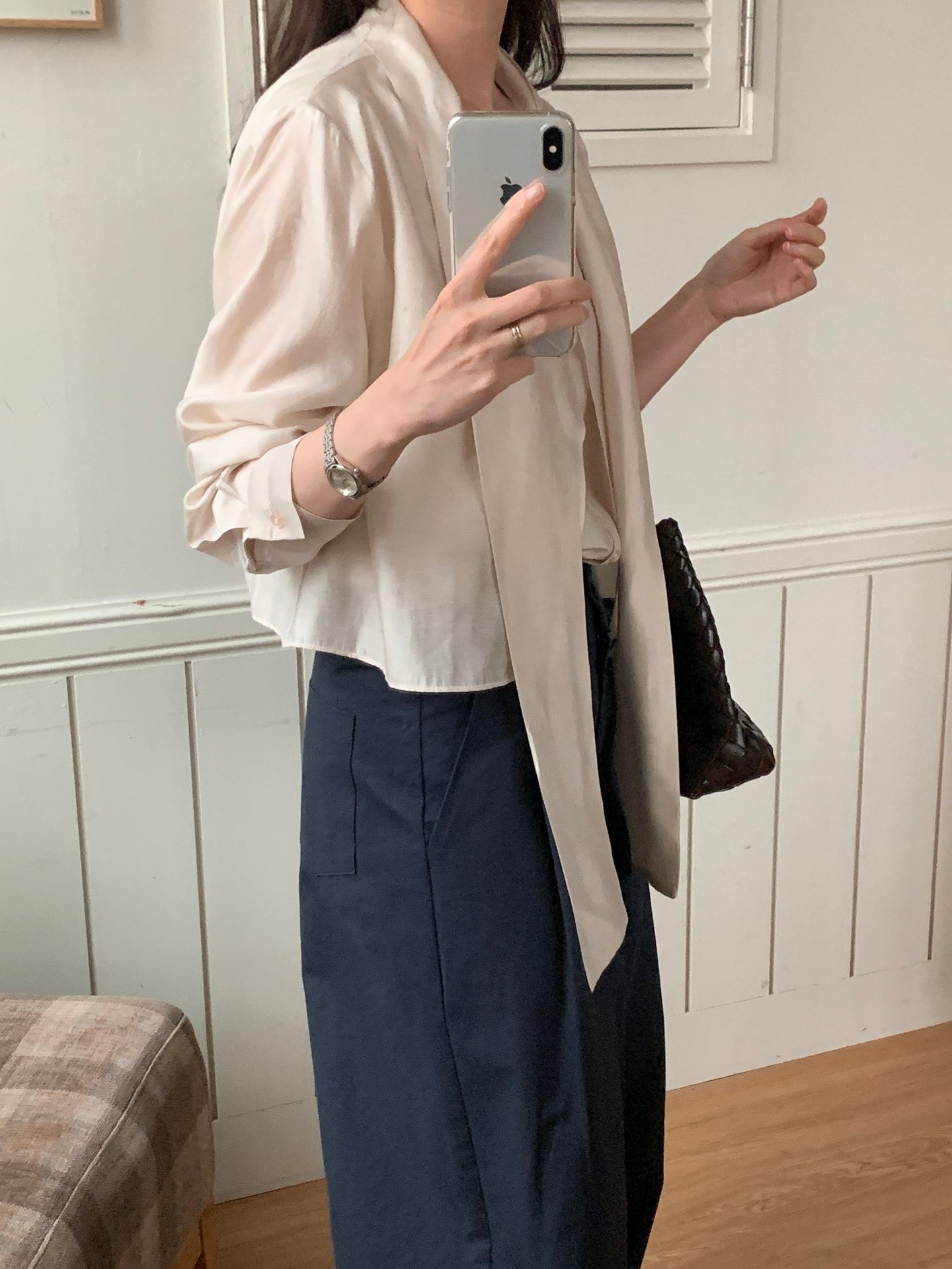 Ruffle Tie Blouse
